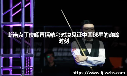 斯诺克丁俊晖直播精彩对决见证中国球星的巅峰时刻